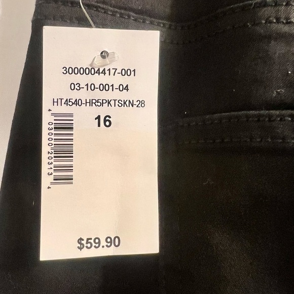 Rickis Jeggings 16 Black High Rise Straight Leg - Picture 6 of 9